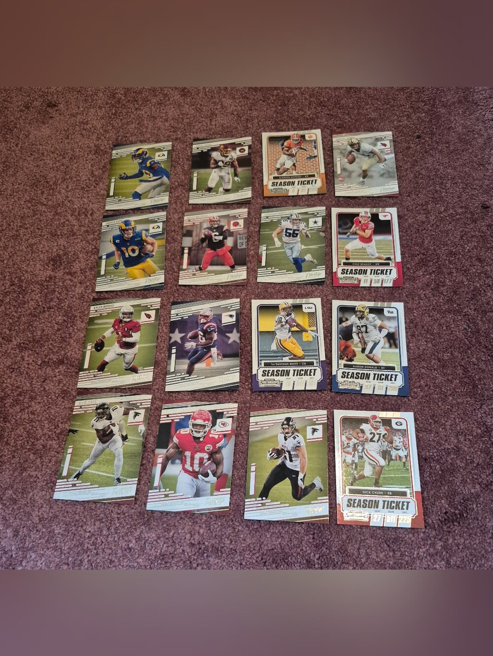 Panini Playbook NFL Trading Card Lot - Assorted Players (Red, White, Blue)